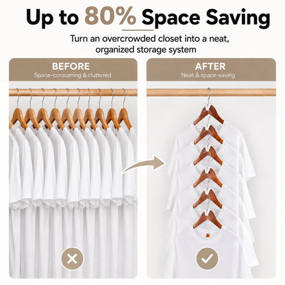 HOUSE DAY Space Saving Hangers 20 Pack, Smart Hangers for Clothes, White