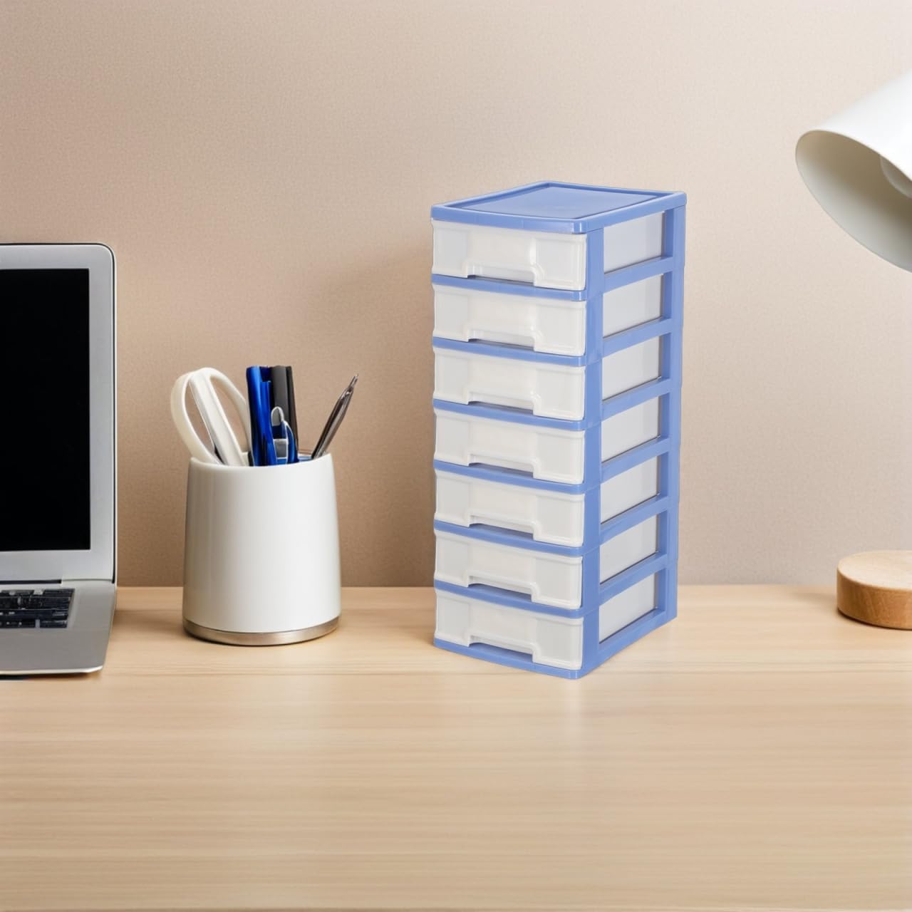 Veemoon Plastic Drawer Storage Cabinet Desktop Storage Organizer with Multi Layer Drawers Small Drawers Unit for Desk Stationery Cosmetics Craft