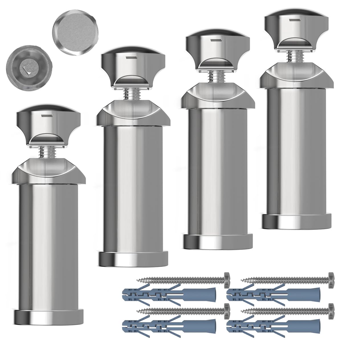 Myhomeware Set of Universal Bracket for Heated Towel RAIL Radiator Flat Or Curved With Plugs