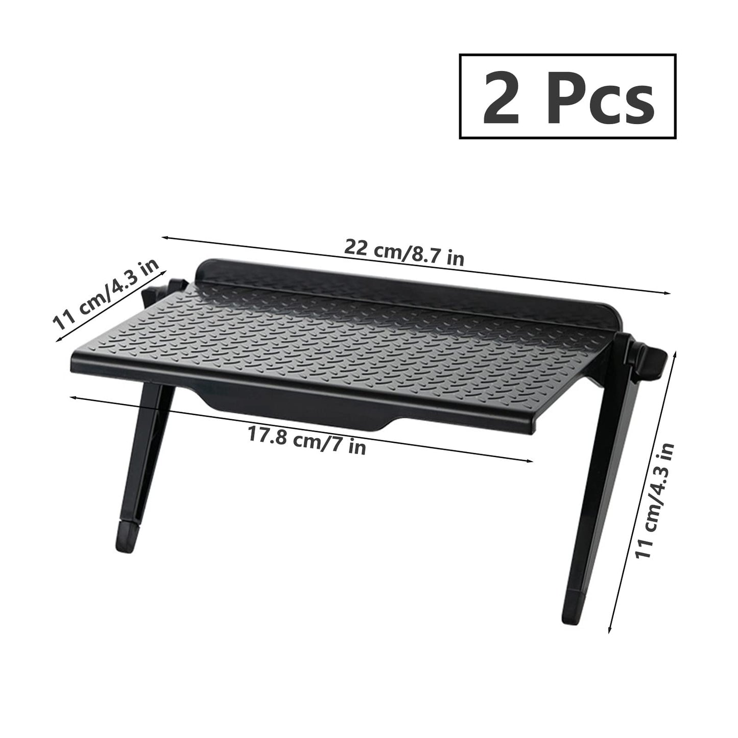 FORYNXHWIN 2 Pcs TV Top Shelf - Adjustable Screen Top Shelf, Computer Monitor Flat Panel Mount, Perfect for Cable Boxes, Media Boxes, Remote Controls