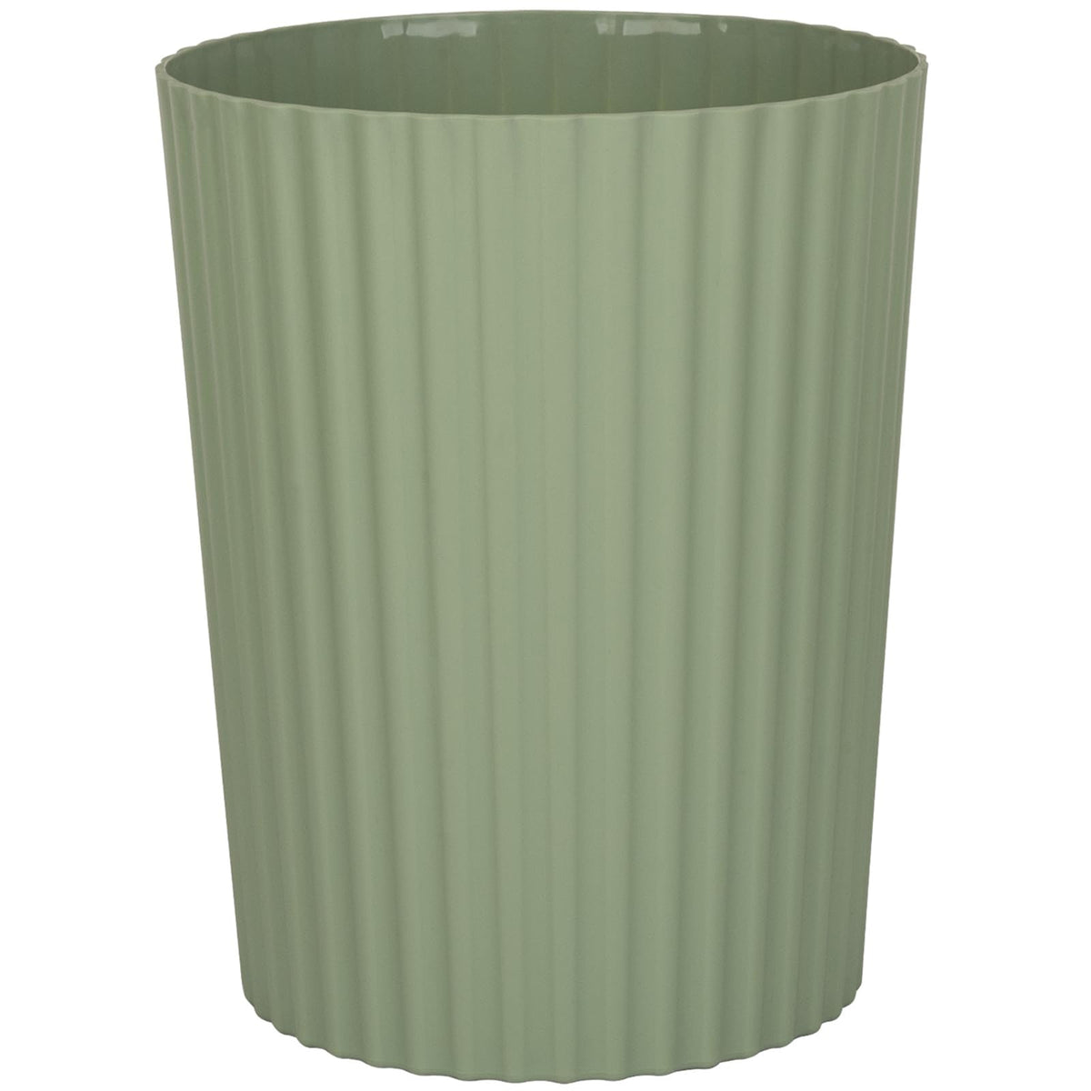 JiatuA Small Trash Can Plastic Wastebasket Round Garbage Container Bin for Bathroom, Kitchen, Bedroom, Home Office, College Dorm, Green