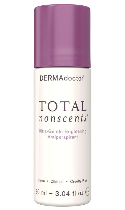 DERMAdoctor Total Nonscents Ultra Gentle Antiperspirant, Protects Against Wetness and Odor No burning, Itching or White Residue, Quick Dry 90ml