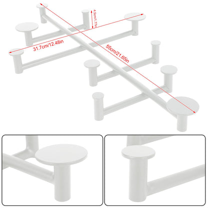 XLSBZ Coat Rack Shelf Wall Mounted,Modern Metal Coat Rack with 10 Hooks,Coat Hanger Wall Hooks for Clothe, Shats, Scarves White