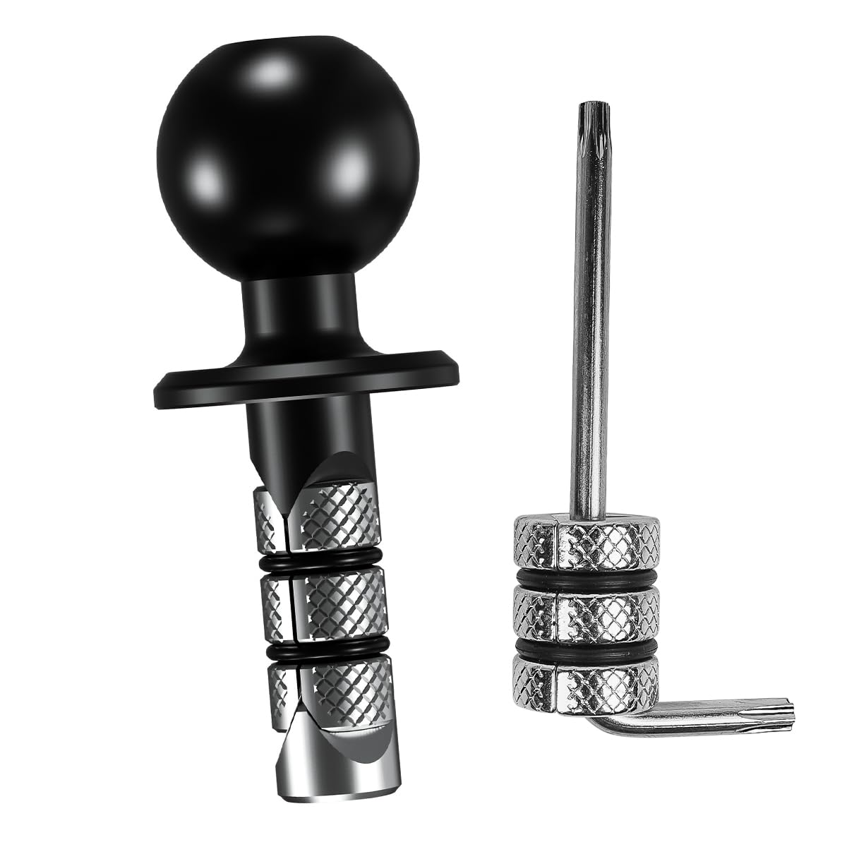 Namvo Metal Motorcycle Fo-Rk Stem Mount With 1" TPU Ball Suitable For Stem Holes With Diameters From 12mm To 25.4mm Compatible With RAM Mount B Size