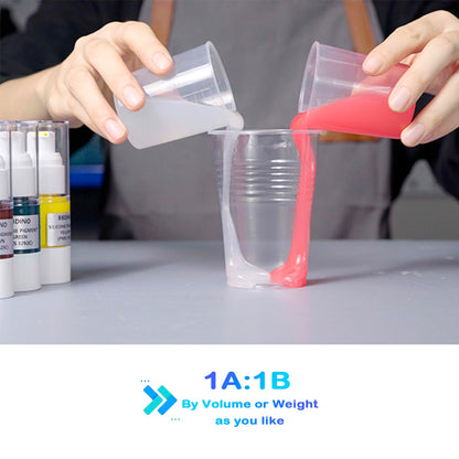 BBDINO Silicone Mould Making Kit 20A 1 Gallon/10 lbs, Clear Translucent Silicone for Mould Making 1:1 by Volume for Resin,Soap, Concrete,Wax Moulds