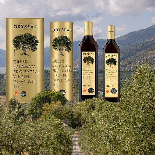 Odysea Greek PDO Kalamata Extra Virgin Olive Oil Tin, 3 Litre