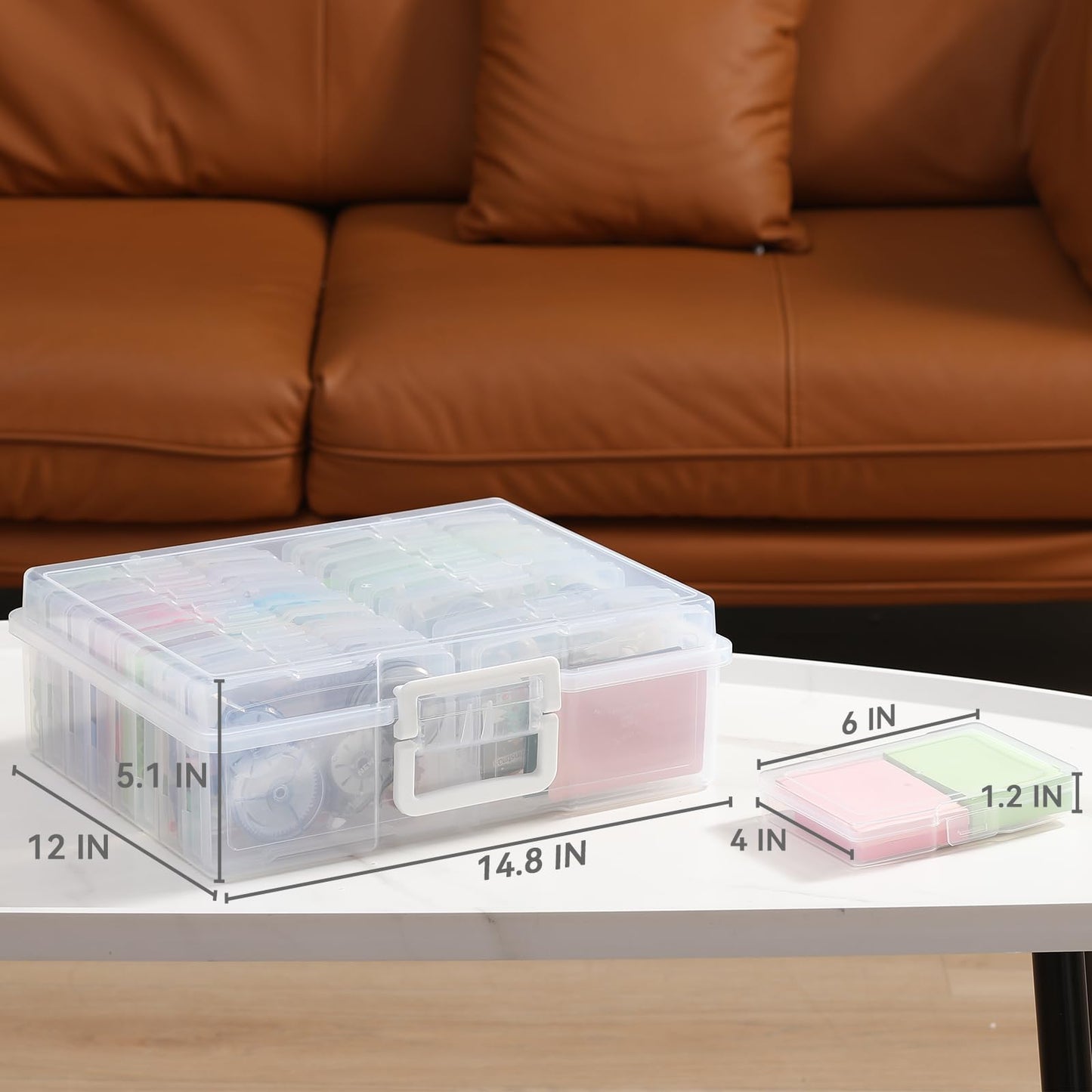 novelinks Photo Storage Boxes with Handle, Photo Organizers and Storage