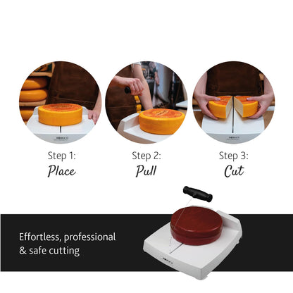 Boska Cheese Commander Pro+ - Cheese Wire Cutter - Wire Slicer - with Handle - Professional Cheese Cutter - for Block Cheese Like: Gouda, Cheddar,