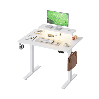 Klicelor Electric Standing Desk, Led & Plug, Movable Monitorstand, 100x60