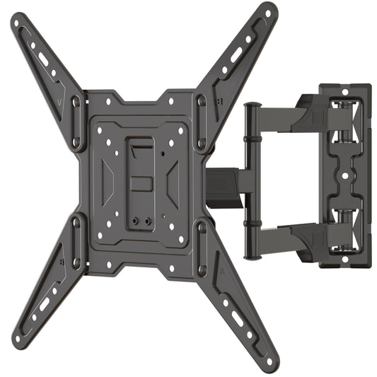 XINLEI TV Wall Bracket Tilt Swivel Wall Mount for Most 26-55 Inch Flat Curved Screens, Extendable Wall Bracket for TVs up to 31.8kg, Max VESA 400x400