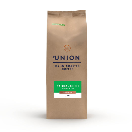 Union Hand Roasted Coffee Organic Natural Spirit Blend Wholebean, 1kg