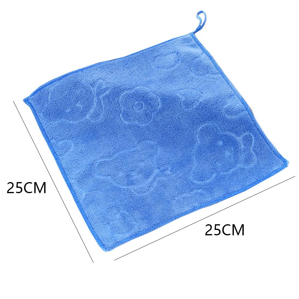 5 Piece Hand Dry Towel Five Colors Small Hand Towels Hanging Loop 25x25cm