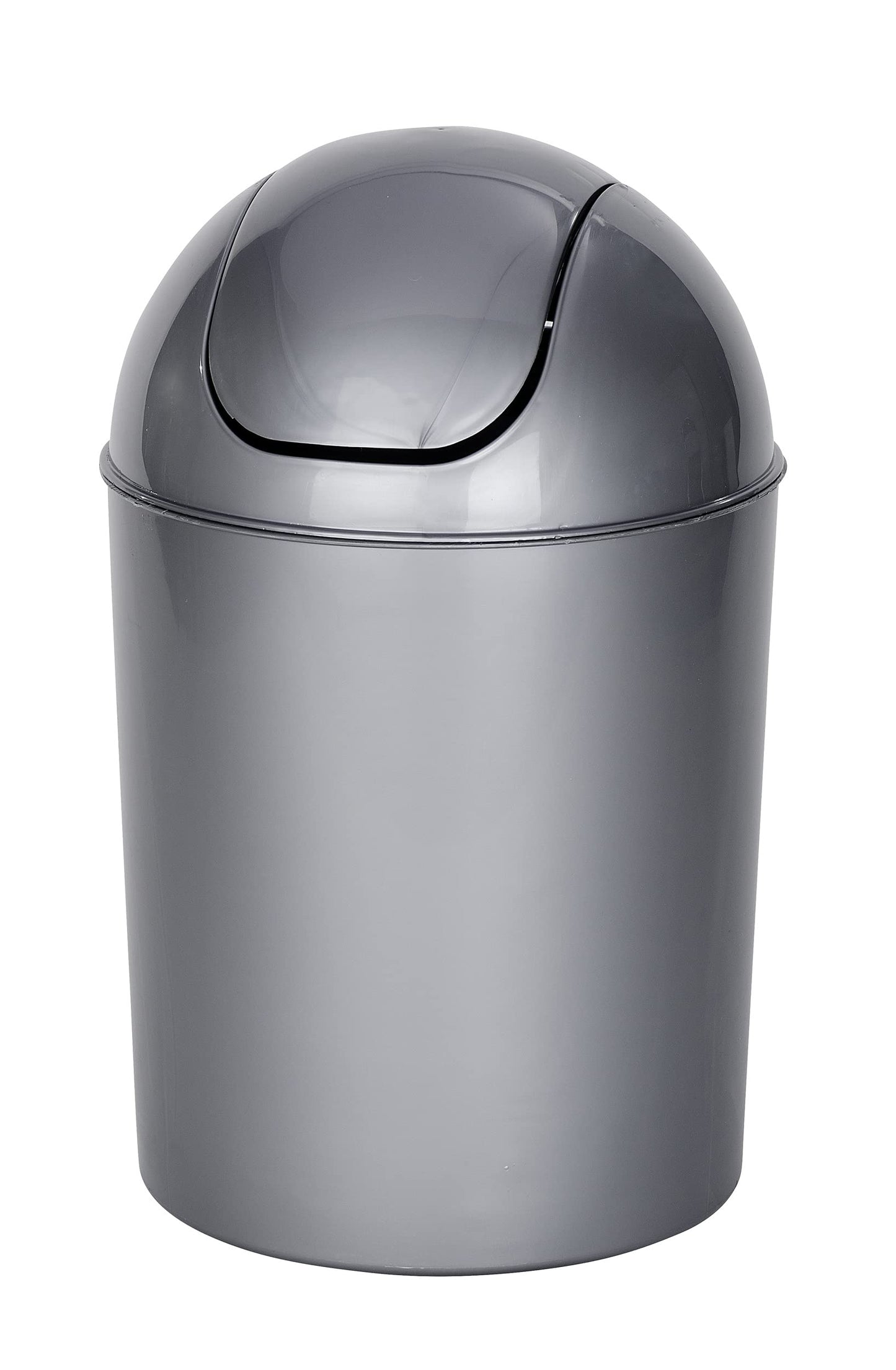 WENKO Swing top bin Economic in grey, PP, 20 x 20 x 30 cm