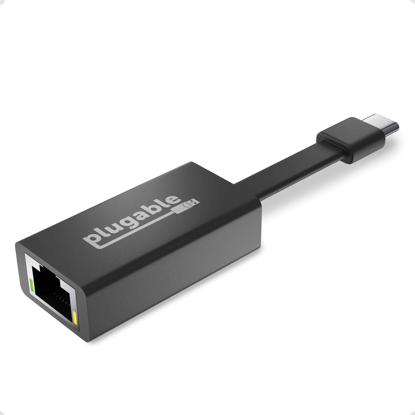 Plugable USB C to Ethernet Adapter, Driverless Fast and Reliable Gigabit Speed, Thunderbolt 3 to Ethernet Adapter Compatible with Macbook Pro,