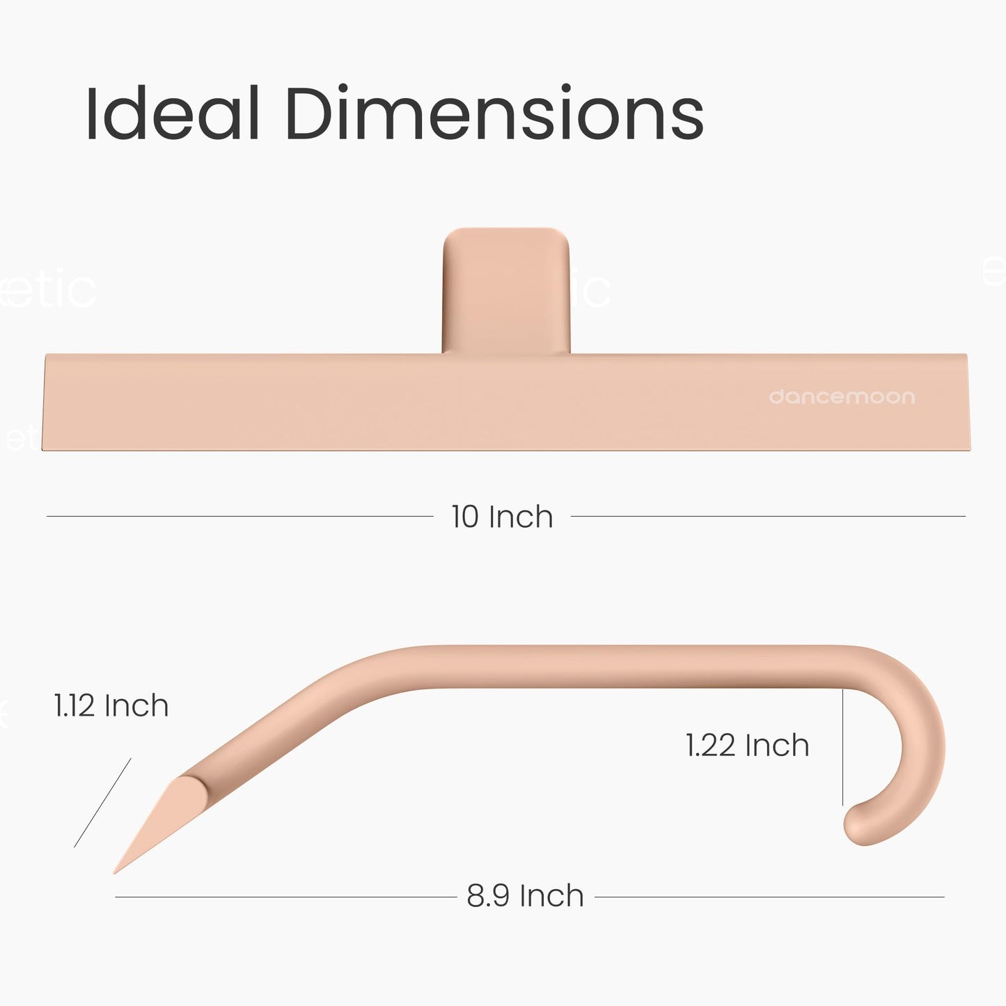 dancemoon JustHang Shower Squeegee with Built-in Hook, 25 cm, Terracotta