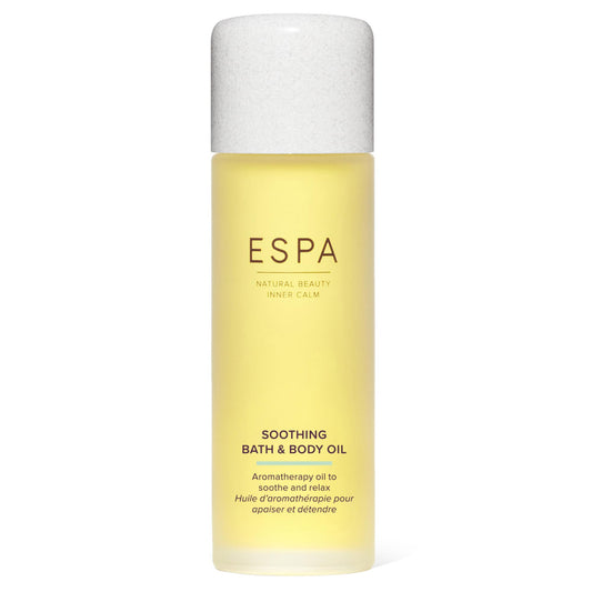 ESPA | Soothing Bath and Body Oil | 100ml | Myrrh, Rose Geranium & Frankincense | Magnesium, Ashwagandha, Essential Oils | Supports Skin's Natural
