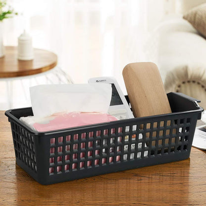Bblina Small Baskets for Storage, Black Baskets Set of 6, 31 x 12.8 x 9 cm