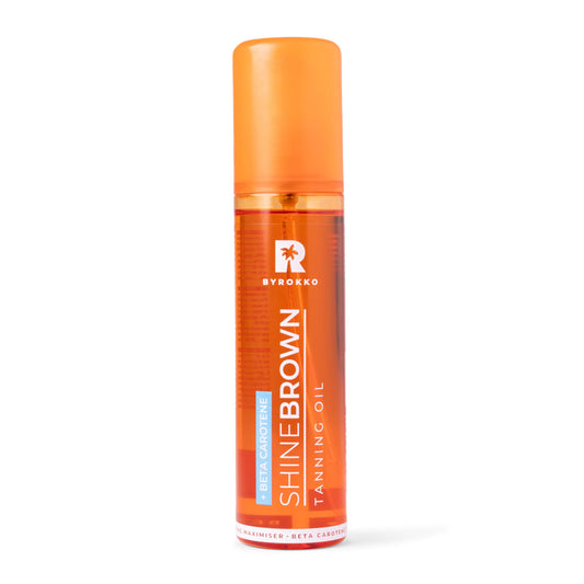 BYROKKO Shine Brown Beta Carotene Tanning Accelerator, Carroten Tanning Gel Effective in Sunbeds & Outdoor Sun, Natural Tan-boosting Sunbed Cream, 200