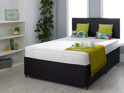 Starlight Beds Single Mattress. Shell Design Single Memory Foam Mattress with Springs. Soft, 18cm Deep, White. (3ft x 6ft3, 90cm x 190cm)
