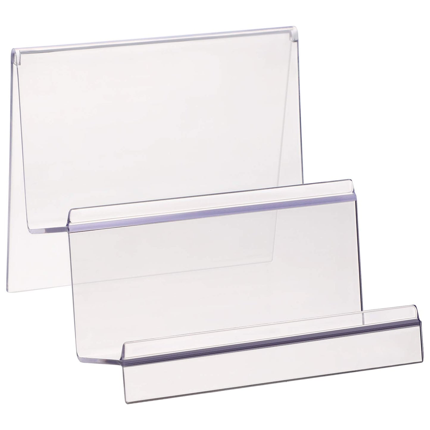 Cabilock Clear Acrylic Desktop Wallet Rack 2 Tier Storage Display Stand Holder for Purse Handbag Organizer Compact 5.71 X 5.51 X 4.72 Inch