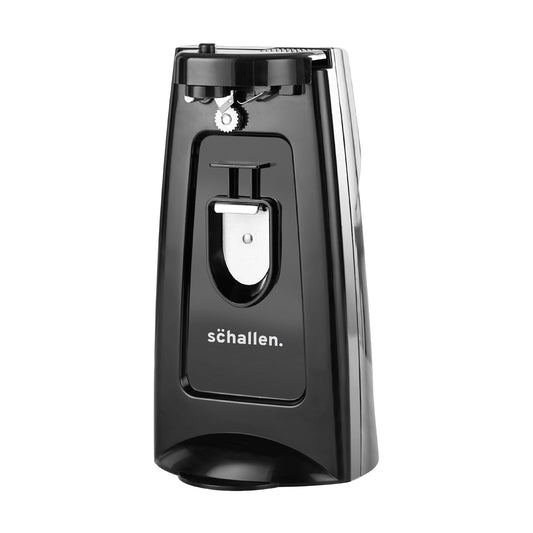 Schallen Electic Can Opener Automatic Can Opening Machine with Built-in Bottle Opener and Knife Sharpener 3 in 1 with Hidden Power Cord Storage |
