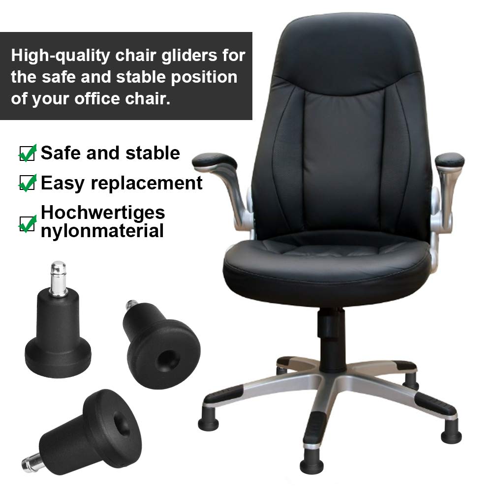 AFASOES 5 Pcs Bell Glides Replacement, 2 Inch Glide Castors Office Chair Caster Furniture Castors Tower Castor Glides Office Chair Replacement with 5
