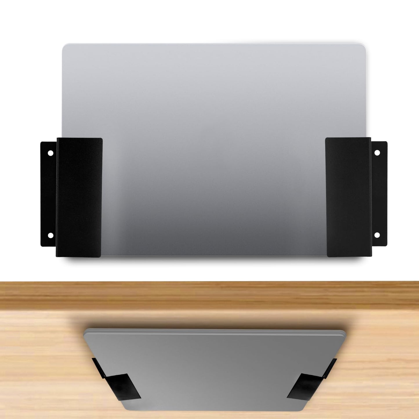 Penitue Under Desk Laptop Holder, Laptops Drawer Organizer Storage Extender Wall & Under Desk Shelf Mount for Macbook Tablets Keyboards Tray Computer