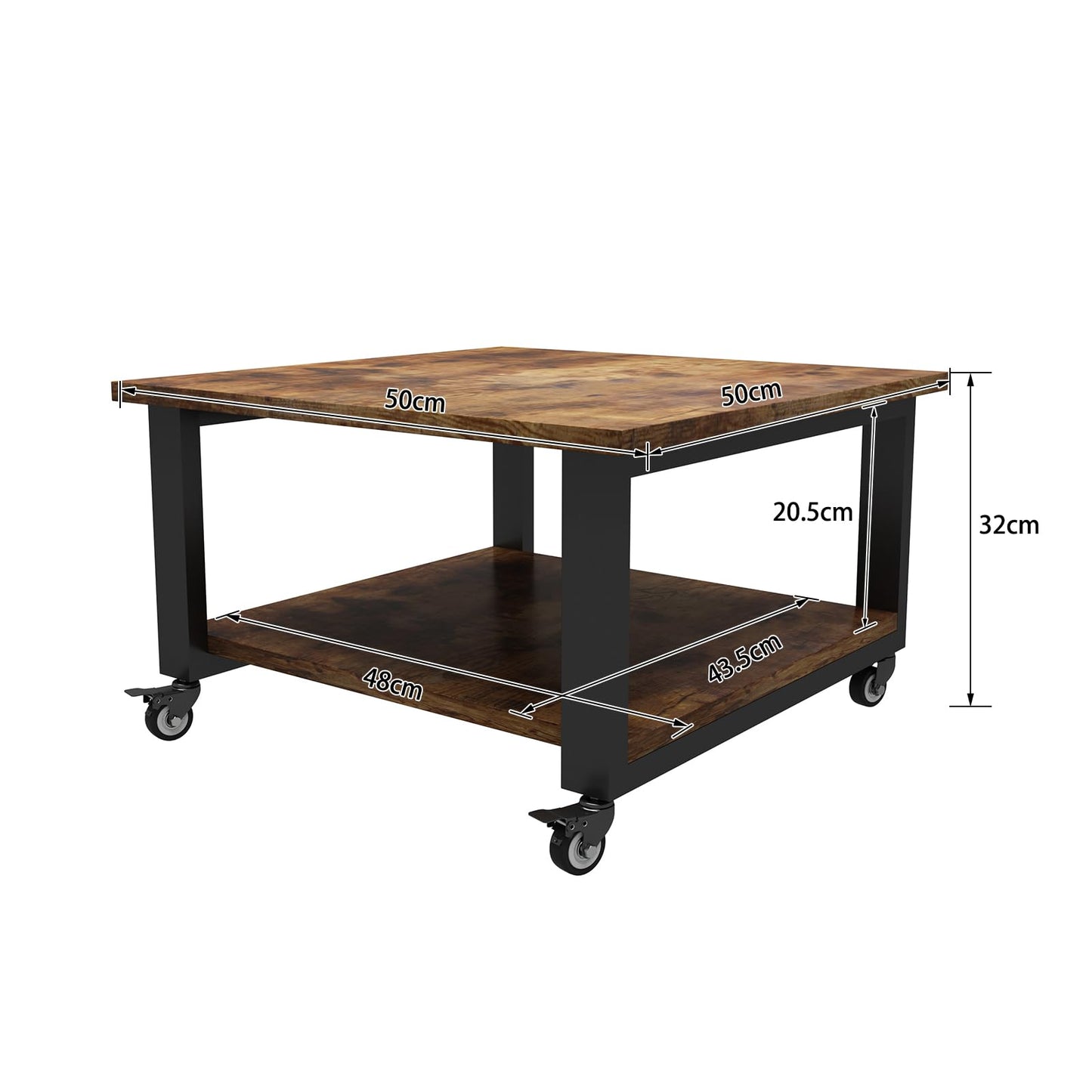 PUNCIA 2-Tier Movable Laser Printer Copier Stand Cart for Home Office