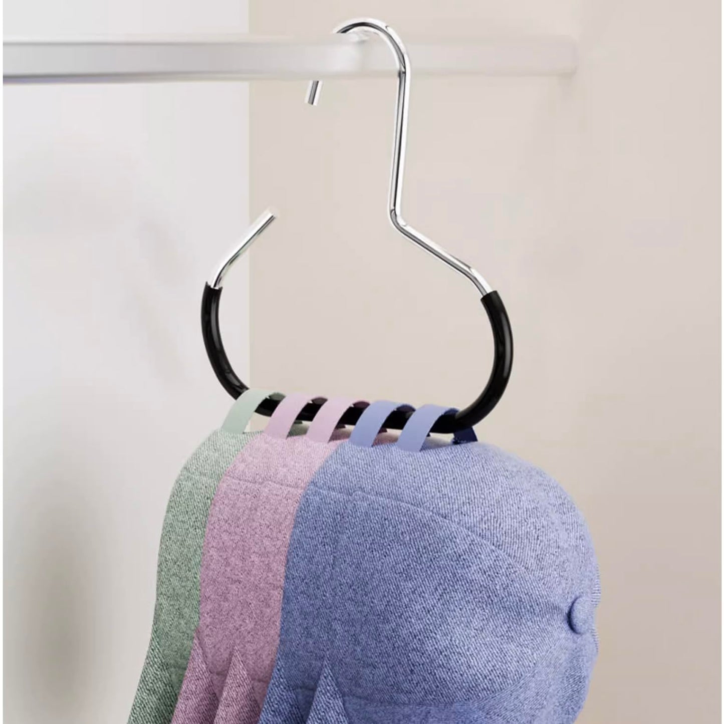 Hat Organizer for Baseball Caps 8 Pack, Metal Purse Hook (4White 4Black)