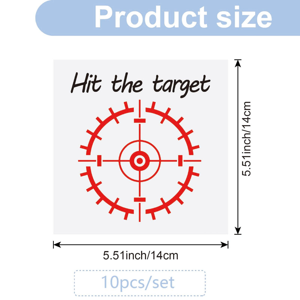 GORGECRAFT 10 Sheet Hit The Target Toilet Stickers Target Shooting Urine Decals Red Bullseye with Aiming Line Pattern Pee Training PVC Waterproof