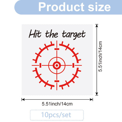 GORGECRAFT 10 Sheet Hit The Target Toilet Stickers Target Shooting Urine Decals Red Bullseye with Aiming Line Pattern Pee Training PVC Waterproof