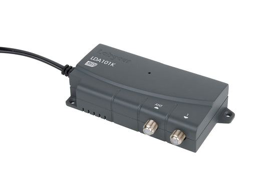 Labgear TV Signal Booster Aerial Amplifier, 1 Way Signal Distribution Amplifier with F-Type Connections, 4G & 5G Filtered, Indoor TV Aerial Booster