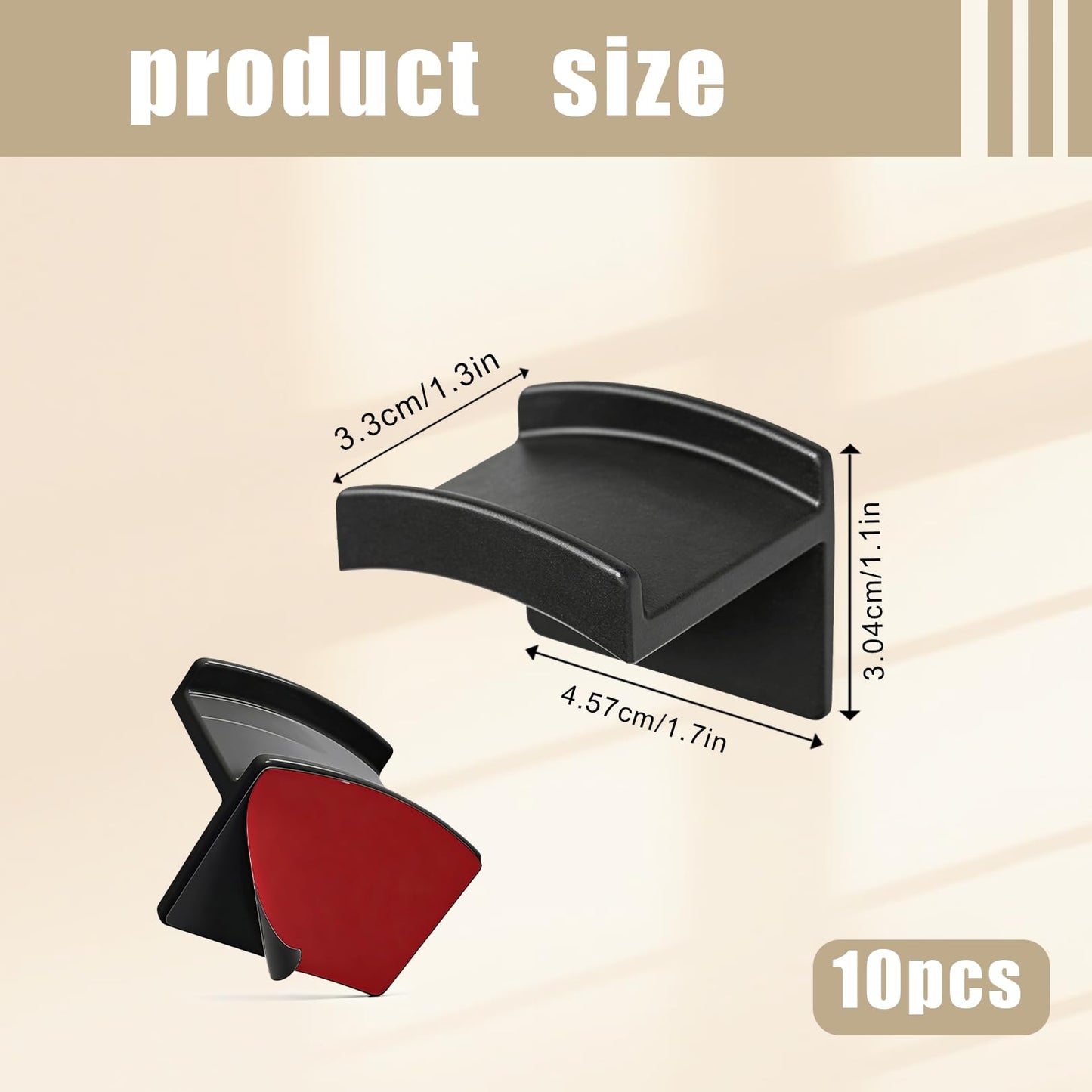 10Pcs Hat Rack,Adhesive Hat Organiser Hooks for Wall Mounted Cap Storage