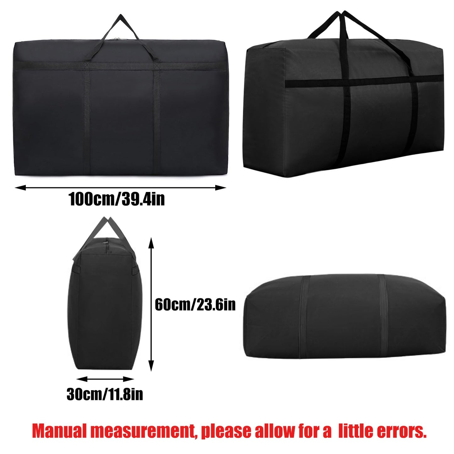 KXF 2 Packs 180L Extra Large Storage Bag Waterproof Heavy Duty Moving Bag Sturdy Space Saver Saving Organiser Underbed Storage Organizer Large