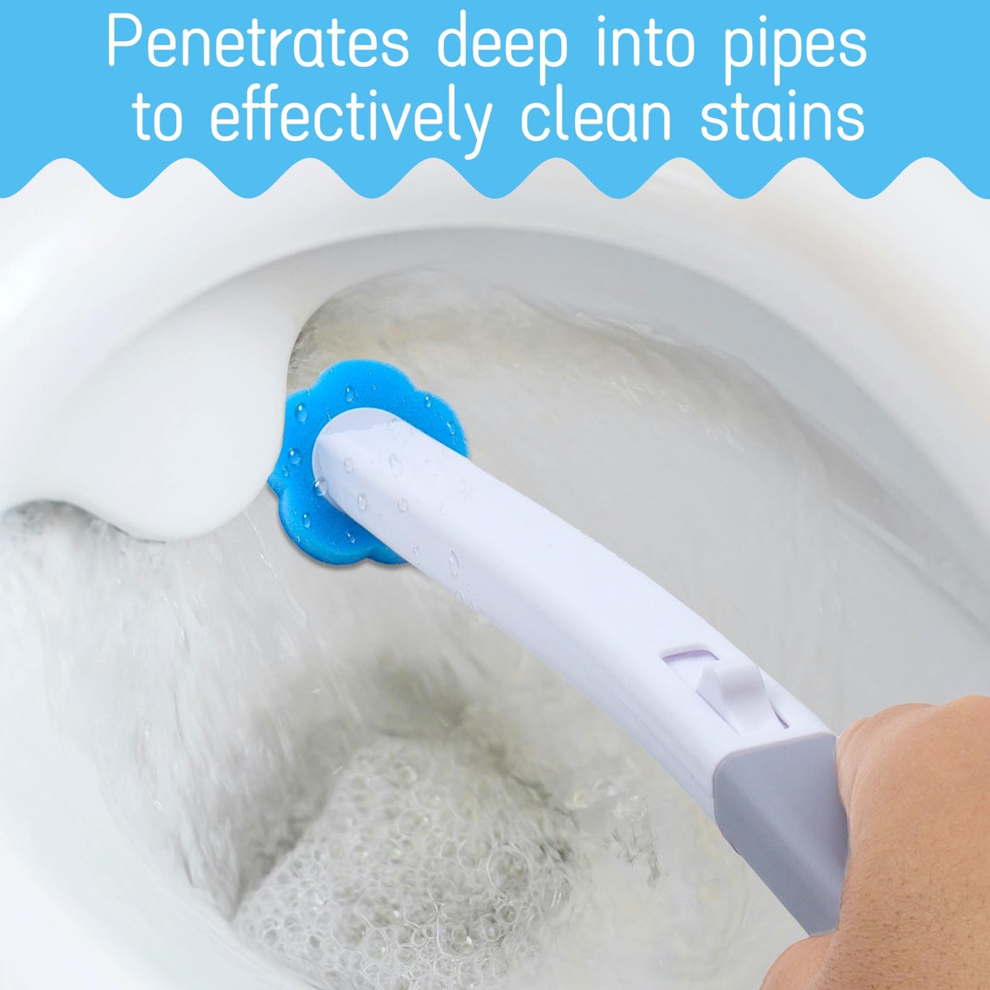 YGNNBC Disposable Toilet Brush, Bowl Toilet Brush with Wall Mounted Holder with 18 Cleaner Refills Limescale Remover Cleaning for Hygienic Bathroom
