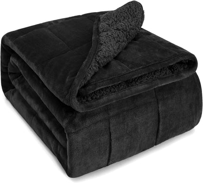 Sivio Sherpa Fleece Weighted Blanket for Adult, 7kg Heavy Fuzzy Throw Blanket with Soft Plush Flannel, Reversible Twin-Size Super Soft Extra Warm Cozy