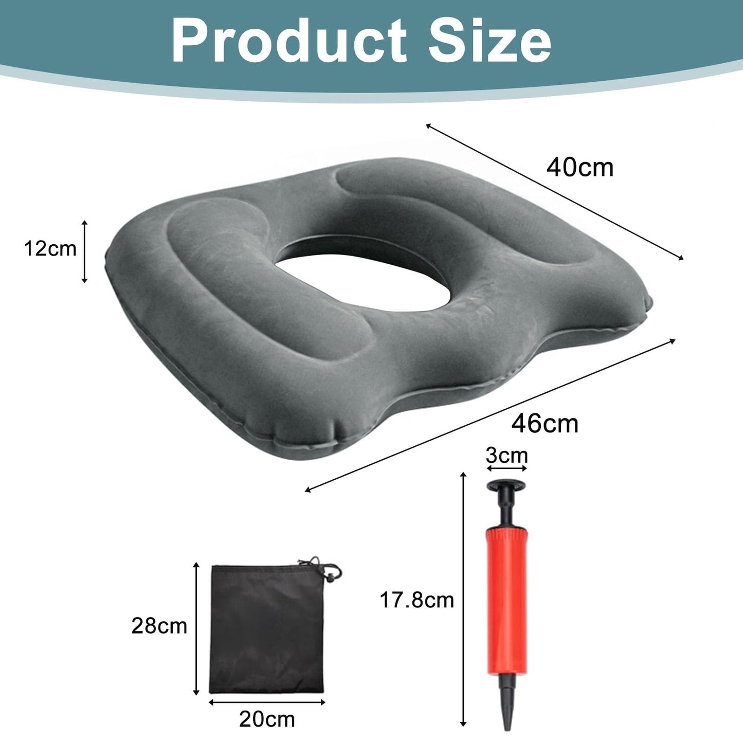 Lunyloer Inflatable Donut Pillow, Hemorrhoid Cushion
