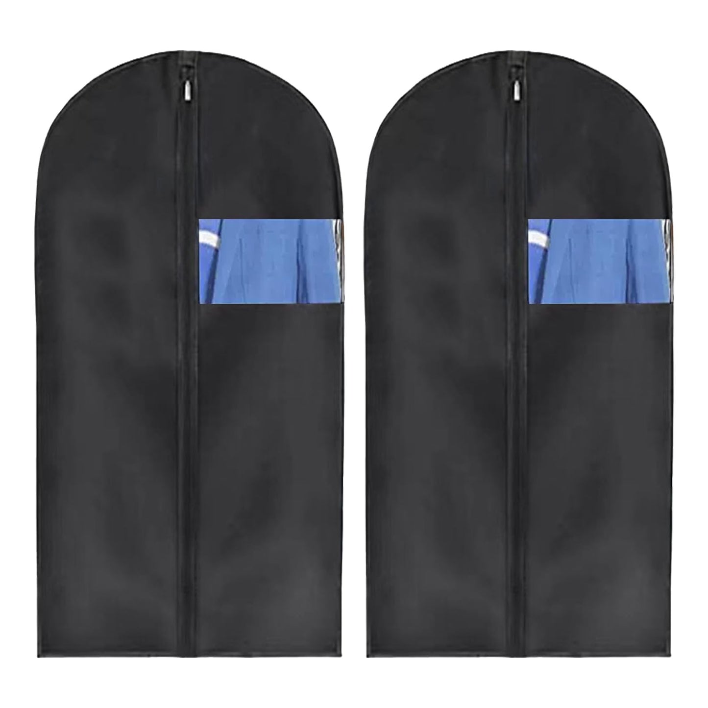 YMWALK 2-Pack Breathable Garment Bags, Long Suit Covers, Dustproof and Waterproof Storage with Zipper, Ideal for Suit, Coat, and Dress Protection