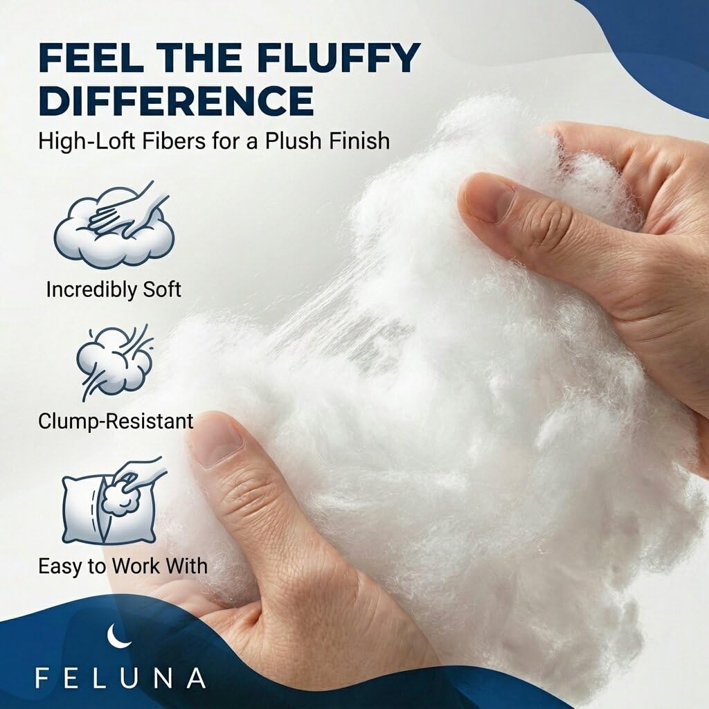 Feluna® Polyester Cushion Filling Stuffing - Washable, Oeko-Tex