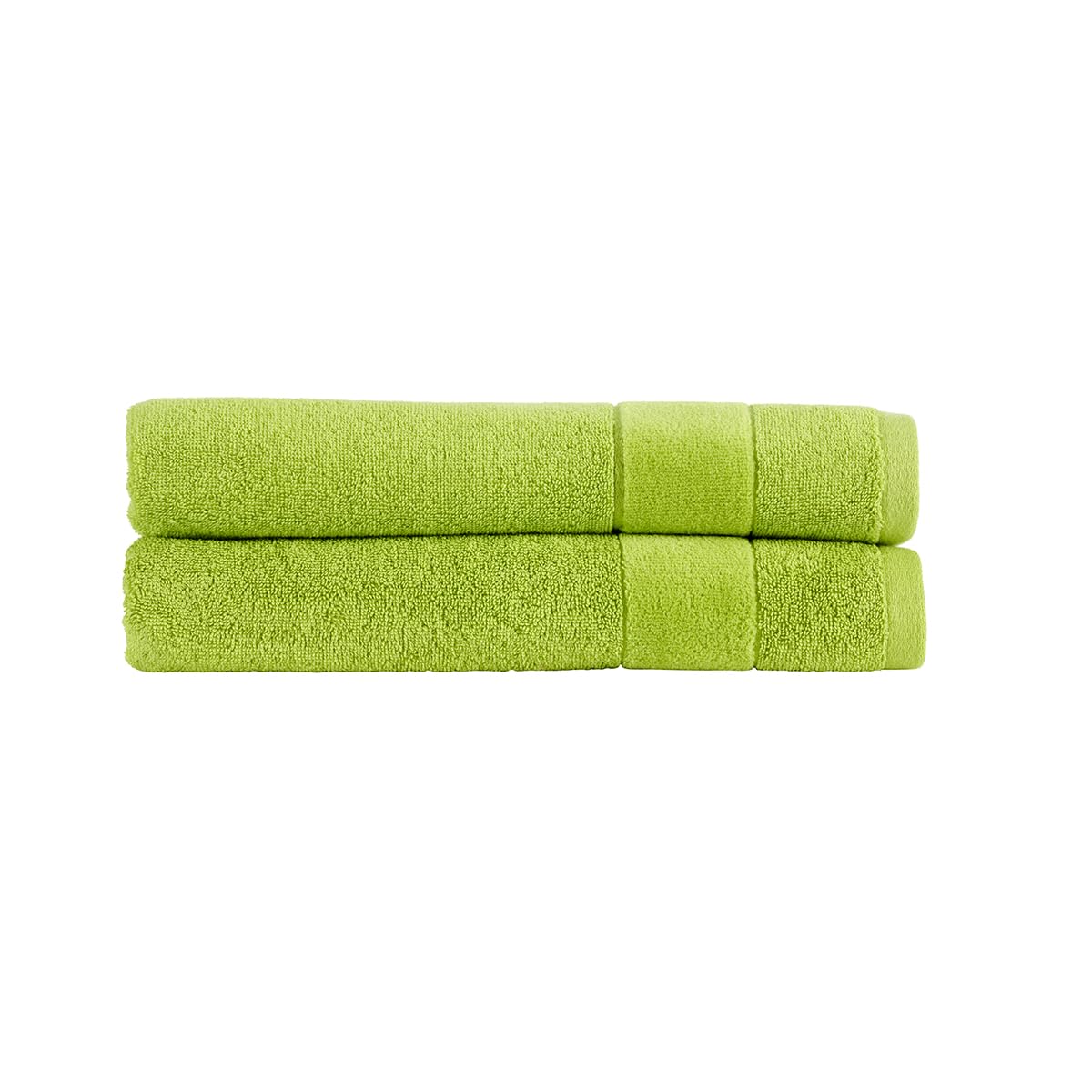 Christy Prism Bath Towel Set | 2 pieces | Vibrant Colours | 100% Turkish Cotton | Super Soft and Fluffy | Quick Dry | Mojito Light Green