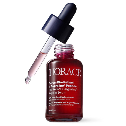HORACE Bio-Retinol + Argireline Peptide Face Serum for Men - For Wrinkles, Dark Spots and Elasticity - Vegan Skin Care for All Skin Types - Unscented,