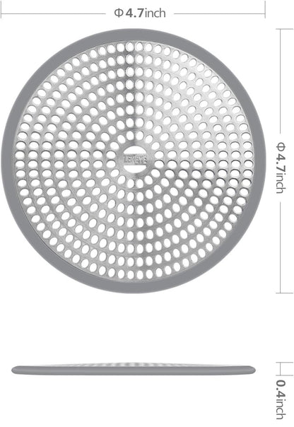 LEKEYE Shower Drain Hair Catcher/Strainer/Stainless Steel and Silicone