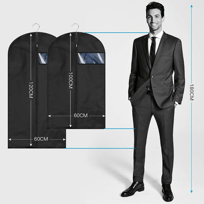 XIANTIAN Clothes Protector Bags Dustproof Clothes Covers Moth Proof Coat Covers with Zip， Set of 5 Foldable Washable Clear Lightweight Garment Bags
