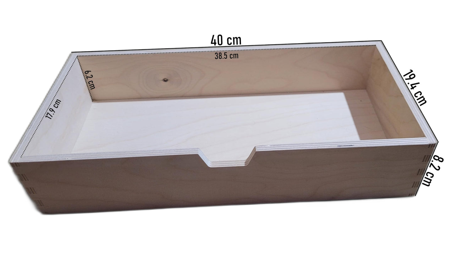 COLLECTOR Wooden World 5 Drawer Plain Wooden Storage Box Chest Cupboard Decoupage Solid Wood Jewellery Chest
