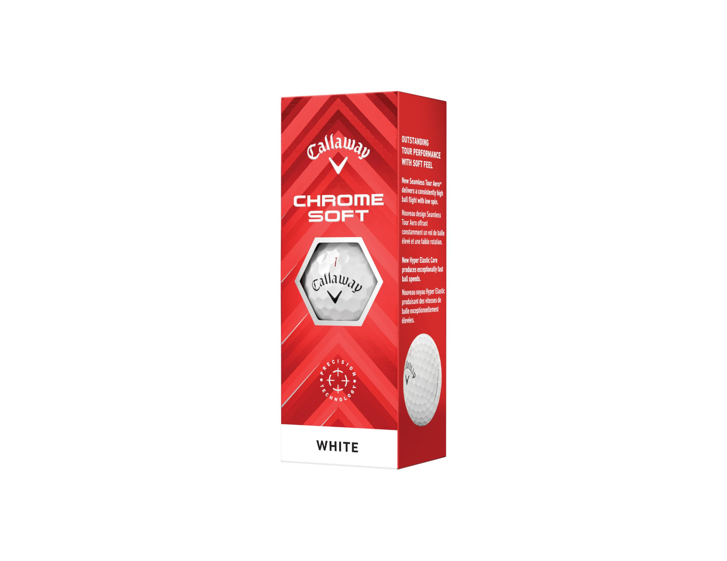 Callaway Golf Chrome Soft Premium Tour Golf Ball 2024 White Standard