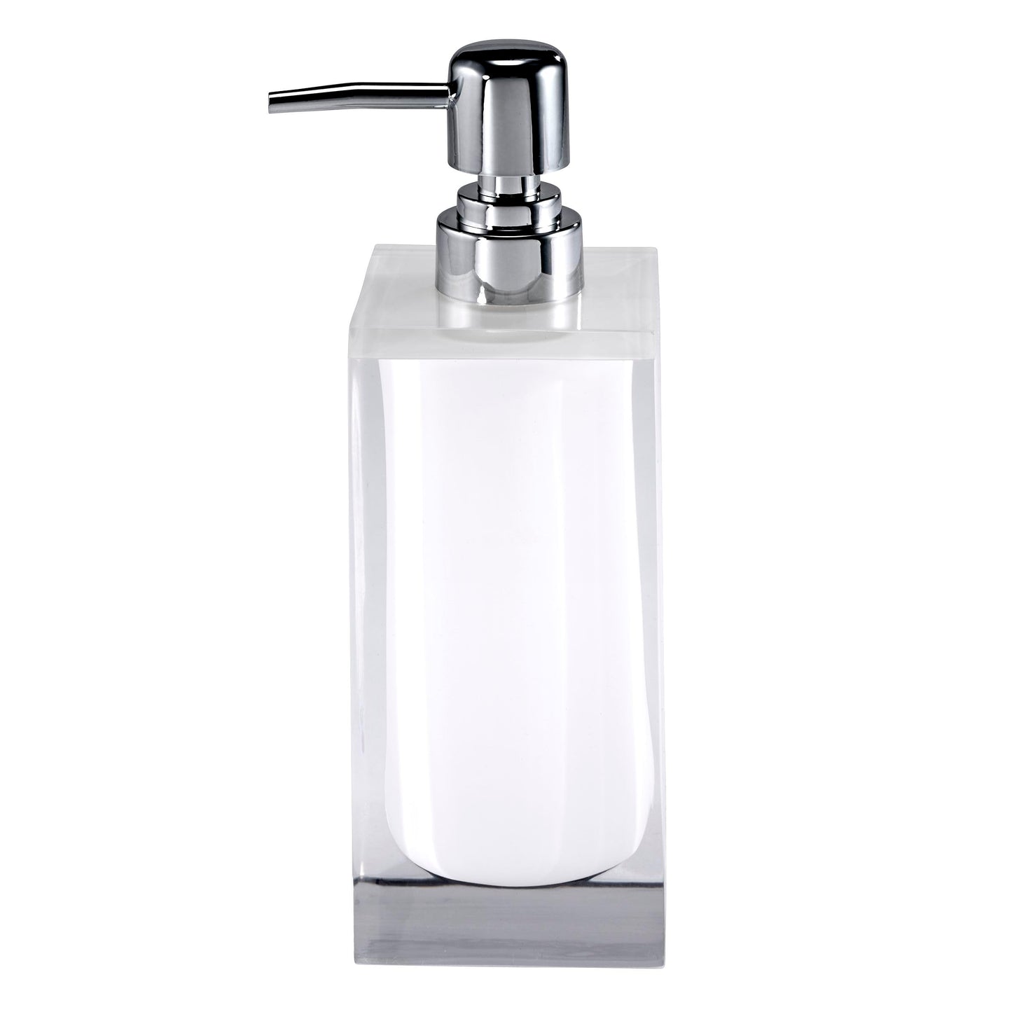 IZOD Resin Bathroom Essentials, White, Lotion Pump/Soap Dispenser