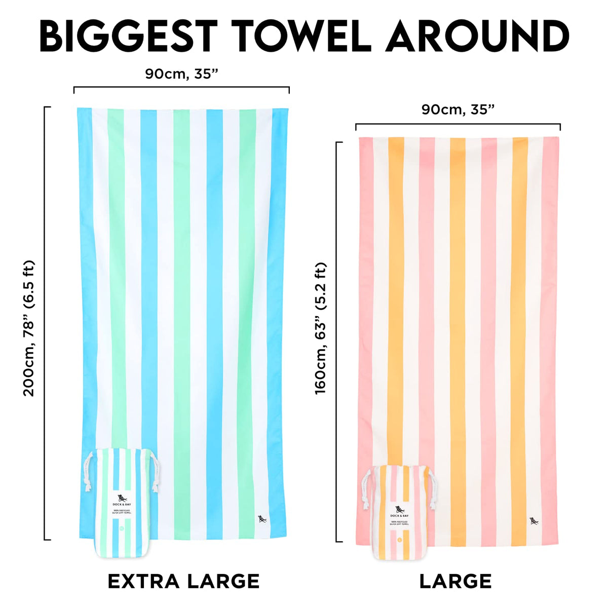 Dock & Bay Quick Dry Beach Towel - Summer - Rainbow Skies, Large