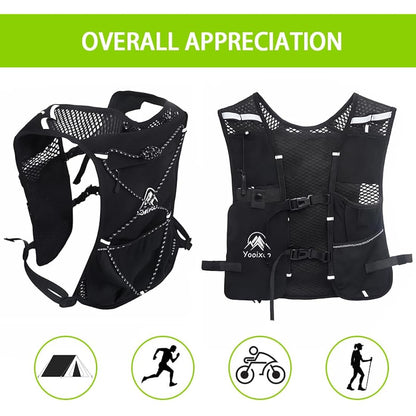 Running Vest for Women Men, Running Backpack Lightweight Hydration Pack With Touch Screen Phone Bag for Hiking Trail Cycling Race Marathon Essentials