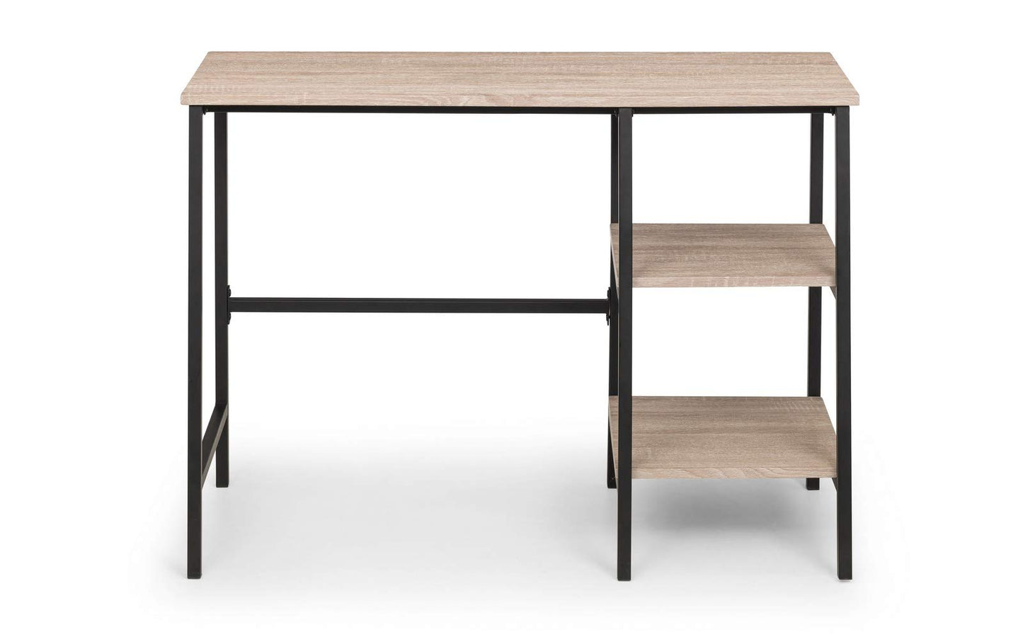 Julian Bowen Tribeca Desk with Shelves, Sonoma Oak Effect - H72xW104xD45cm