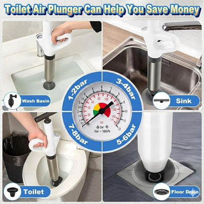 Toilet Unblocker Heavy Duty, Drain Unblocker, Sink Plunger Off-white